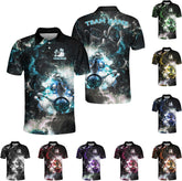 Intenprints Custom 3D Bowling Polo Shirts Personalized Jersey Men Women Team Name Unisex Bowling Shirt Jerseys