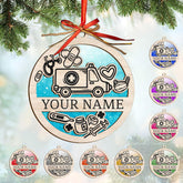 MAPrints Personalized EMS EMT Paramedic Christmas Ornament 2024, Custom EMS, EMT Uniforms Ornament, Medical Christmas Ornaments, EMS Star of Life EMT Paramedic Ornaments (NEMS 9)