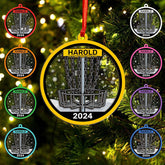 Custom Disc Golf Ornaments 2024 Gift for Disc Golf Lover Disc Golf Ornament for Christmas Xmas Disc Golf Ornament Golfer Gift (DG17)