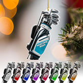 Podagree Personalized Golf Ornament Golf Clubs Ornament Golfer Gift Xmas Golf Bag Ornament Golf Team Ornaments Golfer Christmas Ornament 2023 Golf Christmas Tree Decor Golf Gifts (GF4)