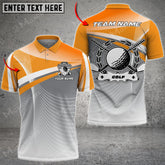 Mostprints Customized Name Golf Ball Elite Line Pattern Multicolor Sport Jersey Pattern Custom 3D Polo Shirt ( 4 Colors )