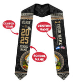 Personalized Honduran American Graduation Stole 2025, Custom Honduras Flag Sash, gift for senior year