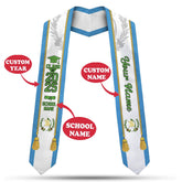Personalized NAME Guatemala Graduation Stole, Custom Guatemalan FLAG Sash 2025