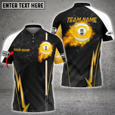 Mostprints Billiards Ball 9 Fire Cue Personalized Name, Team Name Unisex Shirt ( Multicolor Options )