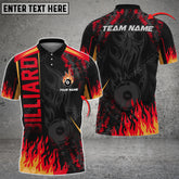 Mostprints Billiards Ball 8 Hell Flame Personalized Name, Team Name Unisex Shirt ( Multicolor Options )