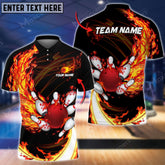 Mostprints Breath Of Fire Bowling And Pins Multicolor Option Customized Name 3D Shirt