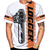 Custom Name Logger 3D Shirt, Arborist gift shirt for men, Short Sleeve unisex Tee Casual Wear