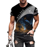 Personalized Name Welder 3D Shirt for Men, Welding 3D All Printed Shirt, Welder Gift for him