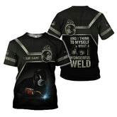 Personalized Name Welder 3D Shirt, Welder shirt Gift for Men, Welding 3D All Printed Shirt