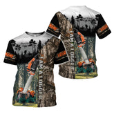 Personalized Name Logger 3D Shirt for Men, Arborist gift shirt, Short Sleeve unisex Tee Casual Wear