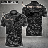 Mostprints Personalized Name Billiards Ball Colourful Polo Shirt