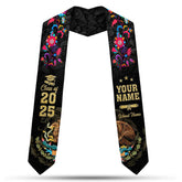 Custom Mexican flag symbol Graduation Stole 2025, Mexico Grad Sash