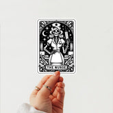 Funny nurse tarot card sticker, Waterproof Vinyl Sticker for Book Laptop Water Bottle Phone Case