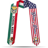 Customized Mexican Graduation Stoles , Mexican American Stoles for Graduation 2025, Graduation Sash 2025 Gifts