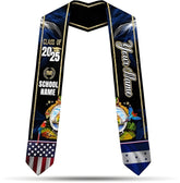Personalized Honduran Graduation Sash, Custom Honduras Graduation Stole 2025, Honduran American Flag Graduation Sash 2025