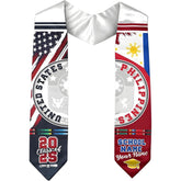 Filipinos Graduation Sash 2025, Custom Filipinos American Flag Graduation Sash 2025, Philippines Graduation Stole