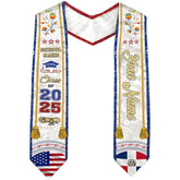Custom Dominican Sash Graduation, Dominicans Flag Graduation Sash 2025, Dominican Republic Graduation Stole