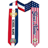 Custom Dominican Sash Graduation 2025, Dominicans Flag Graduation Sash 2025, Dominican Republic Graduation Stole
