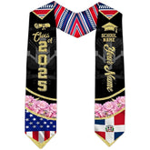 Custom Dominican Graduation Stole, Dominicans Flag Graduation Sash 2025, Dominican Republic Graduation Stole 2025