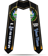 Salvadoran Graduation Stole 2025, Personalized El Salvador Flag Graduation Sash 2025, Custom Salvadoran American Stole
