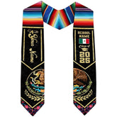 Personalized Mexican Graduation Sash 2025, Custom Class of 2025 Mexicana Stole, Mexican Flag Estola de Graduación Gift