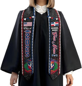 Personalized Dominican Republic Graduation Sash 2025, Custom Dominican American Flag Stole 2025, Dominican Graduation Stole