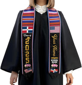 Personalized Dominican Republic Graduation Sash, Custom Dominican American Flag Stole 2025, Dominican Graduation Stole 2025