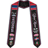 Personalized Dominican Republic Graduation Sash 2025, Customized Dominican American Flag Stole, Dominican Graduation Stole 2025