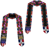 Personalized Dominican Republic Graduation Sash 2025, Customized Dominican American Flag Stole, Dominican Graduation Stole Gift