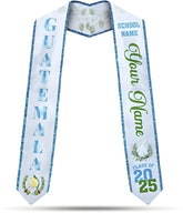 Personalized Guatemalan Graduation Sash 2025, Custom Guatemala Flag Stole, Guatemala Graduation Stole Class of 2025