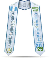 Personalized Guatemalan Graduation Sash, Custom Guatemala Flag Stole 2025, Guatemala Graduation Stole Class of 2025