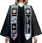 Personalized Guatemalan Graduation Stole, Custom Guatemala Flag Sash 2025, Guatemala Graduation Stole Class of 2025