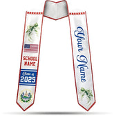 Custom Salvadoran Graduation Stole 2025, Graduation El Salvador Sash, Salvadoran Graduation 2025 Sash