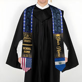 Custom Salvadoran Graduation Stole 2025, Graduation El Salvador Sash, Personalized Salvadoran Graduation 2025 Sash