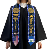 Custom Salvadoran Graduation Stole 2025, Graduation El Salvador Sash, Personalized Salvadoran Graduation Sash 2025