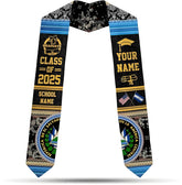 Custom Salvadoran Graduation Stole 2025, El Salvador Graduation Stole, Personalized Salvadoran Graduation Sash 2025