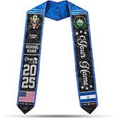 Custom Salvadoran Graduation Stole 2025, El Salvador Graduation Sash, Personalized Salvadoran Graduation Sash 2025