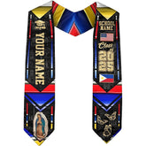 Customized Filipinos Graduation Sash, Filipinos American Flag Graduation Stole 2025, Philippines Graduation Sash 2025