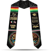 Custom Mexican Graduation Sash, Mexican Flag Graduation Stole, Mexican Stoles for Graduation 2025