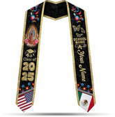 Custom Mexican Graduation Sash 2025, Mexican Flag Graduation Stole, Mexican Sash Gift for Graduation 2025