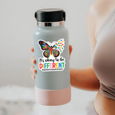 Butterfly autism awarness Sticker, Waterproof Vinyl Sticker for Book Laptop Water Bottle Phone Case