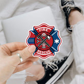 Fire rescue Firefighter sticker, Waterproof Vinyl Sticker for Book Laptop Water Bottle Phone Case