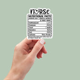 Nurse nutrition facts sticker, nursing sticker, laptop stickers, funny sticker, best friend gift, funny gift, nurse graduation gift