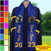Personalized Congrats 2025 Graduation Stole, Graduation Stole Custom School Name, Your Name, Graduation Sash Gift, Class of 2025 Grad Sash
