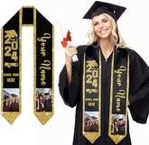 Personalized Congrats 2025 Graduation Stole, Graduation Stole Custom School Name, Your Name, Graduation Sash Gift, Class of 2025 Grad Sash
