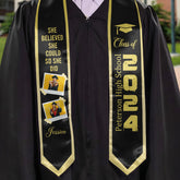 Personalized Congrats 2025 Graduation Stole, Graduation Stole Custom School Name, Your Name, Graduation Sash Gift, Class of 2025 Grad Sash