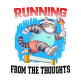 Running From Thoughts Bubble-free stickers