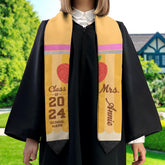 Personalized Teacher Stole, Custom Teacher Graduation Stole, Pencil Stole Graduation Class Of 2025, Teacher Graduation Sash TD-0411-PJDW