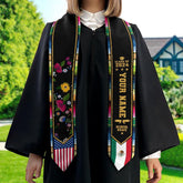 Personalized Mexican Stole, Custom Mexican Graduation Stole, Mexican Stole Graduation Class Of 2025, Mexican Graduation Sash TD-0423-NK3Y