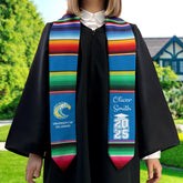Personalized Mexican Stole, Custom Mexican Graduation Stole, Mexican Stole Graduation Class Of 2025, Mexican Graduation Sash TD-0122-JNNZ